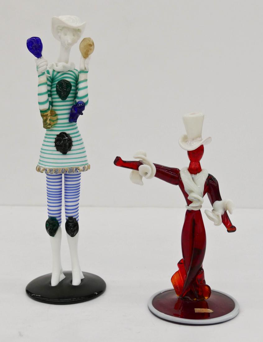 2pc Venini & Seguso Murano Glass Figurines. Includes a (1 of 3)