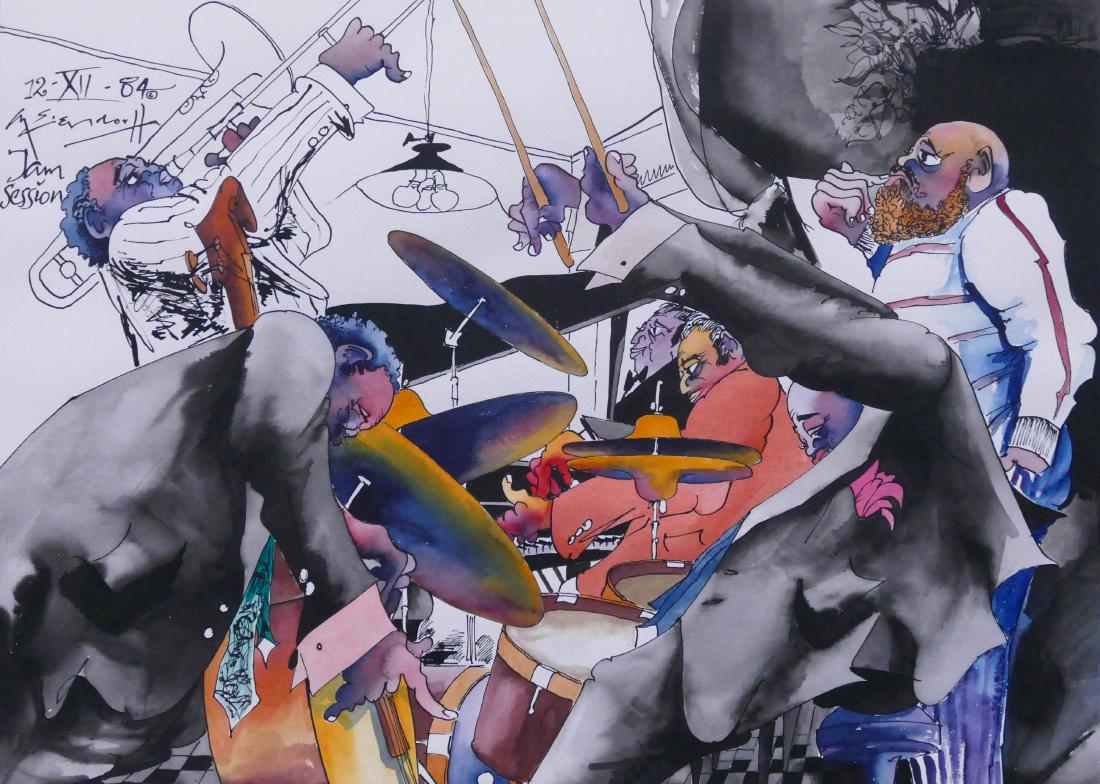 Leo Meiersdorff (1934-1994 American) ''Jam Session'' (1 of 3)