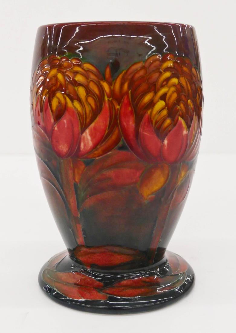 Moorcroft ''Waratah'' Flambe Glazed Pottery Vase