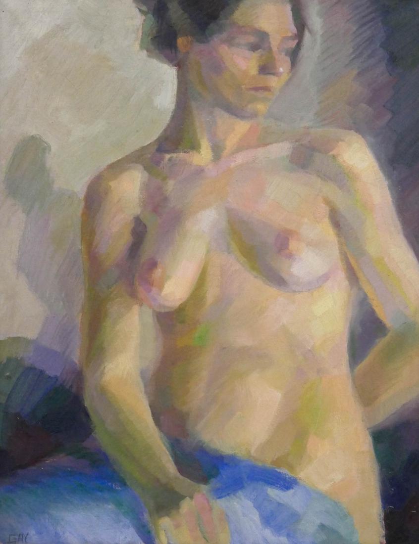 Ruth Gay (1911-1992 New York) Female Study Oil on (1 of 2)
