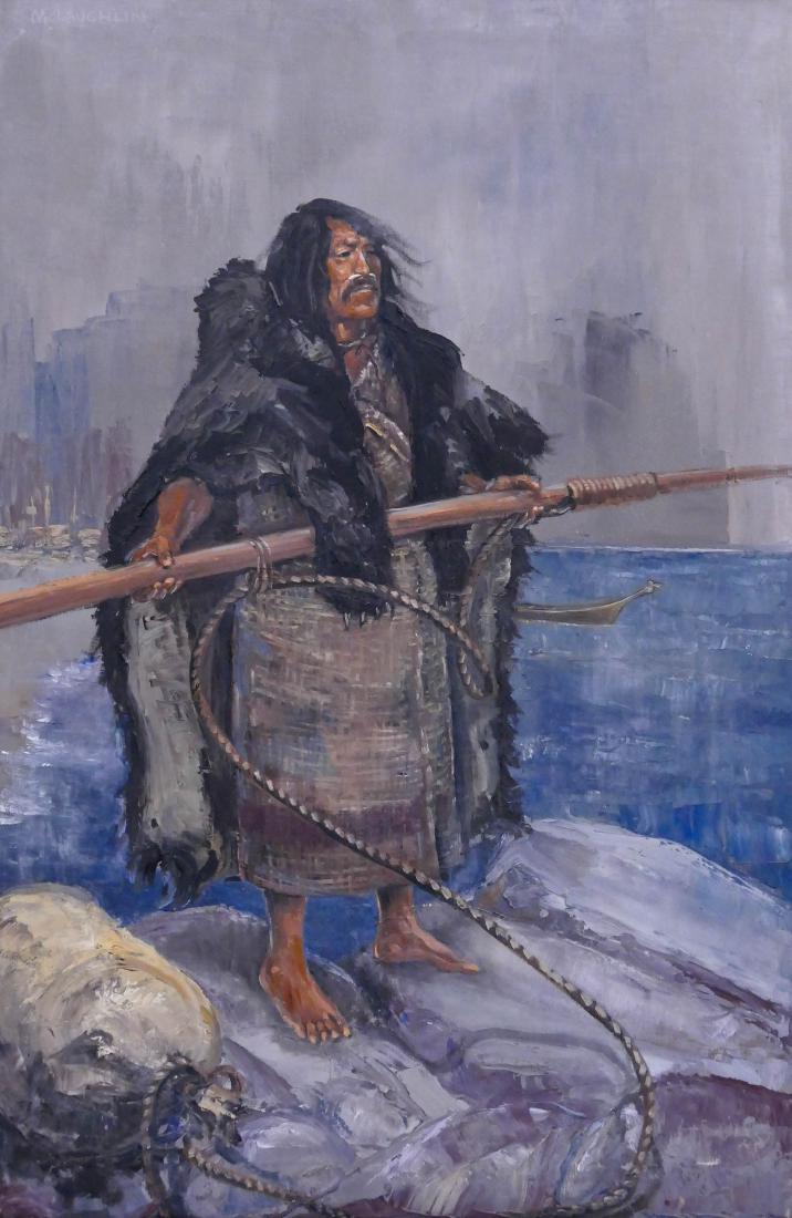 Nancy McLaughlin (1932-1985 Montana) Makah Whaler Oil (1 of 2)