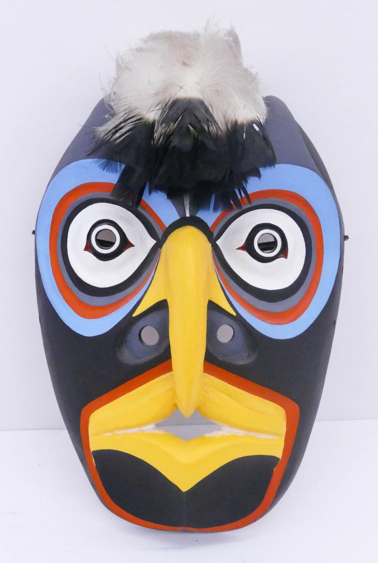 Ronald Komok (20th Cent. Inuit) Eagle Mask Painted (1 of 4)
