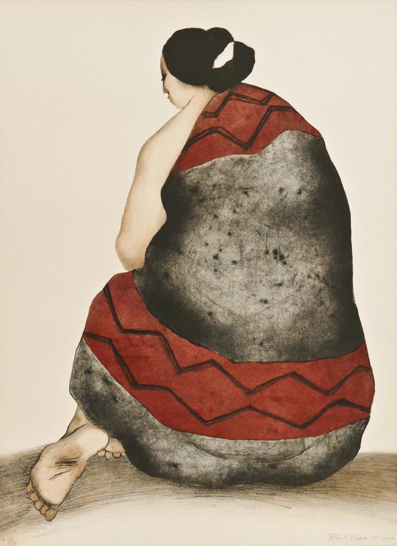 R.C. Gorman (1932-2005 American) ''Women with Manta'' (1 of 2)