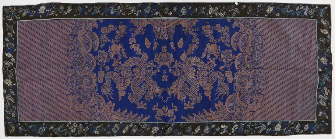 Chinese Dragon Silk Brocade Panel 22''x55''. Silk (1 of 2)