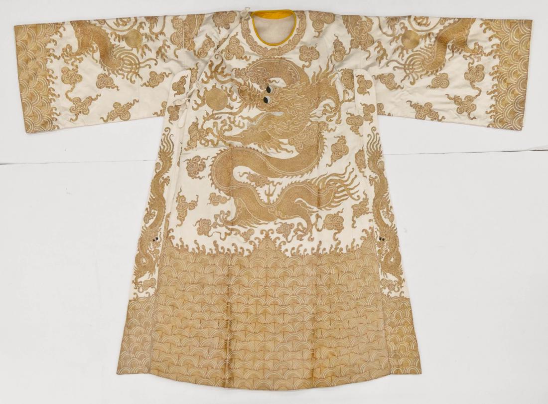 Chinese Dragon Gold Thread Silk Theater Robe (1 of 9)