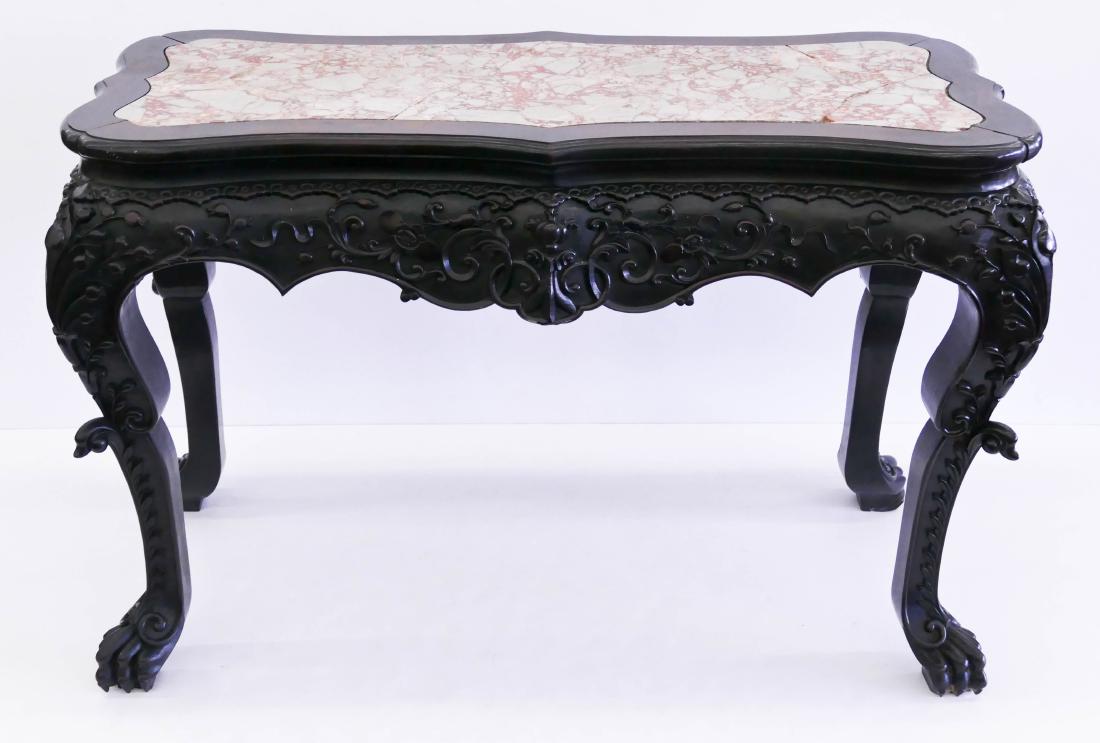 Impressive Chinese Rosewood Pier Table 33''x50''x23''. (1 of 6)