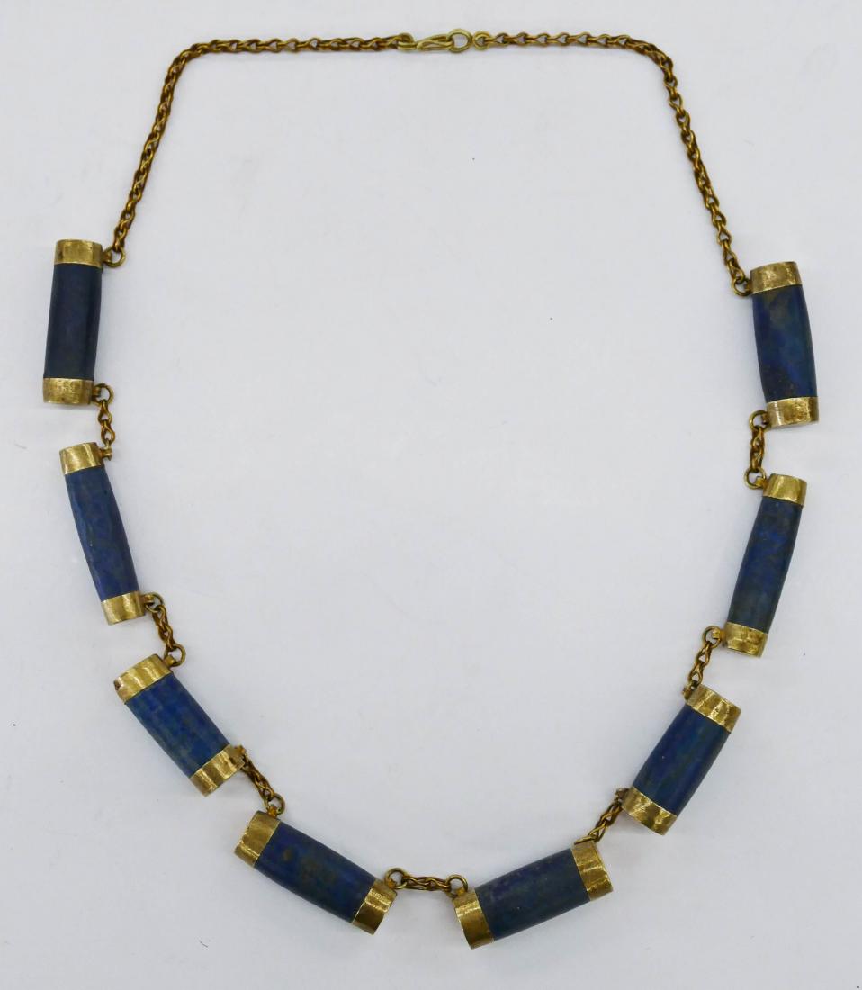 Ancient Persian Lapis & Gold Necklace 21''. Includes (1 of 4)