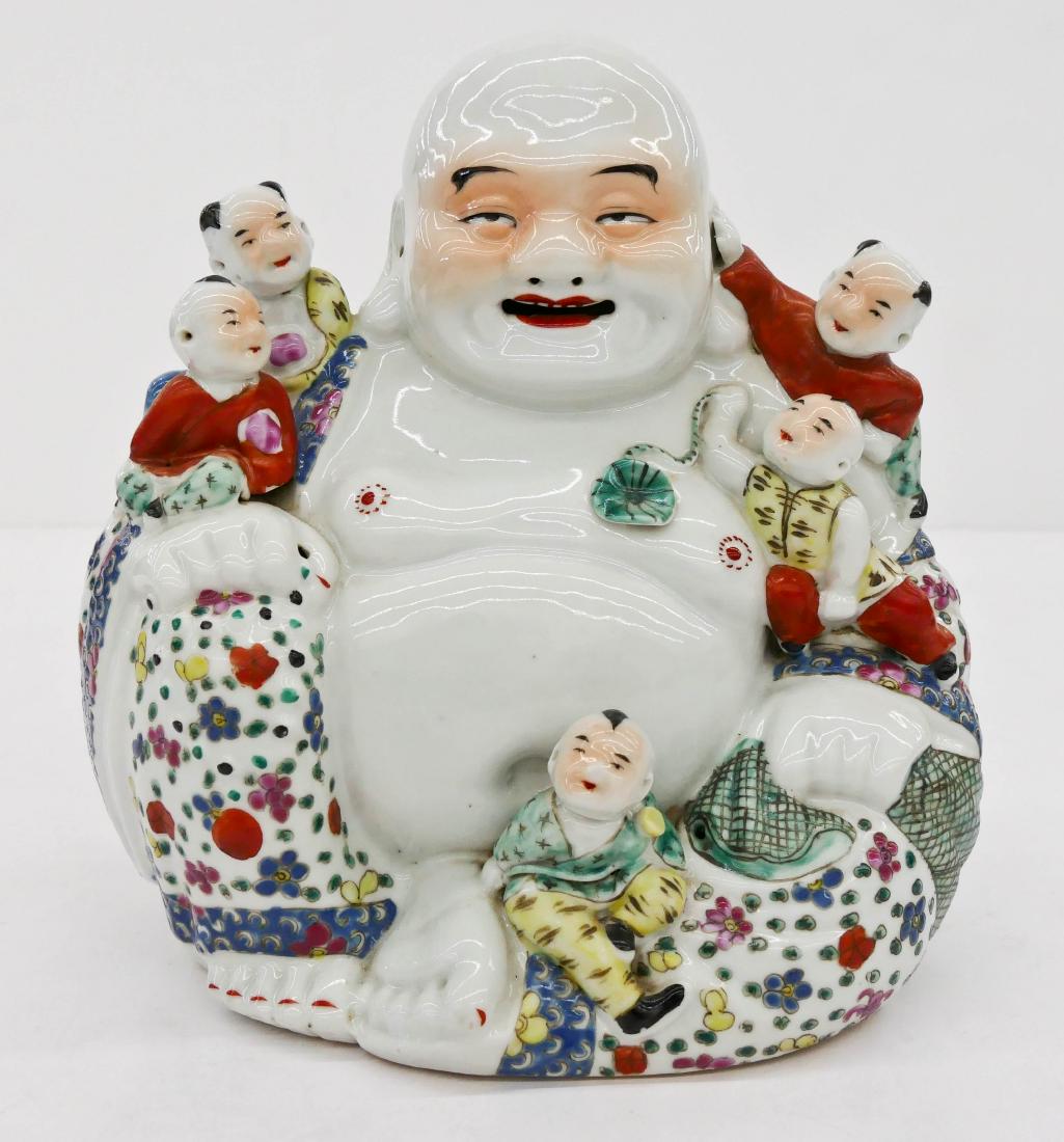 Chinese Republic Porcelain Buddha with Children (1 of 4)