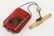 Japanese Lacquered Inro with Netsuke. Red lacquered