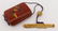 Japanese Lacquered Inro with Netsuke. Red lacquered - 2