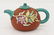 Chinese Enameled Melon Form Yixing Teapot 4''x7.5''.