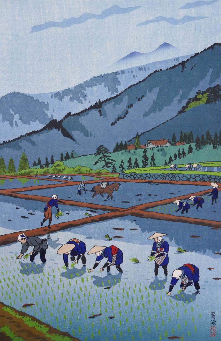 2pc Shiro Kasamatsu Japanese Woodblock Prints (1 of 2)