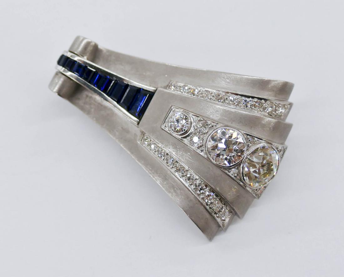 Lambert Bros. Platinum Diamond & Sapphire Art Deco (1 of 7)