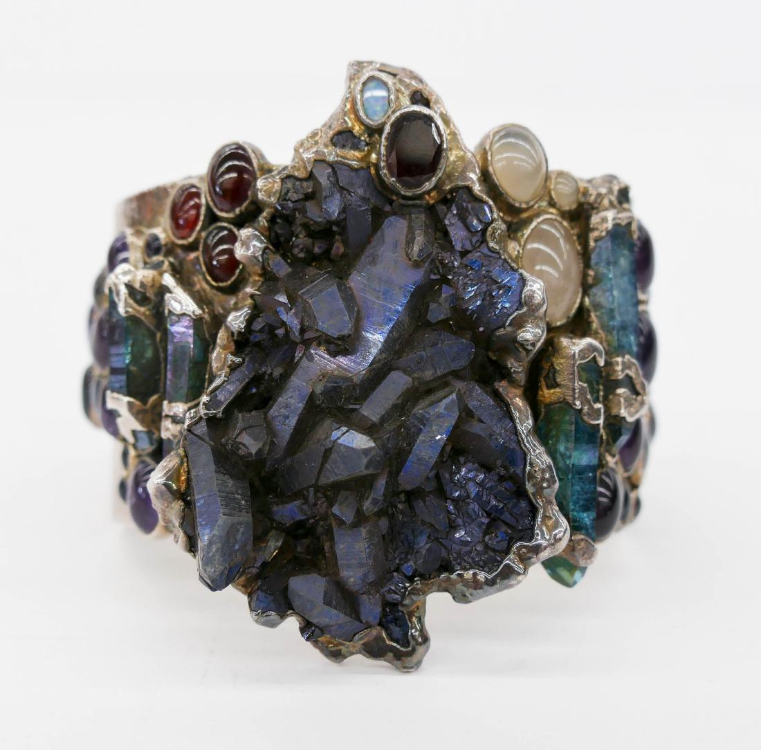 San Francisco Sterling & Stone Art Cuff Bracelet (1 of 4)