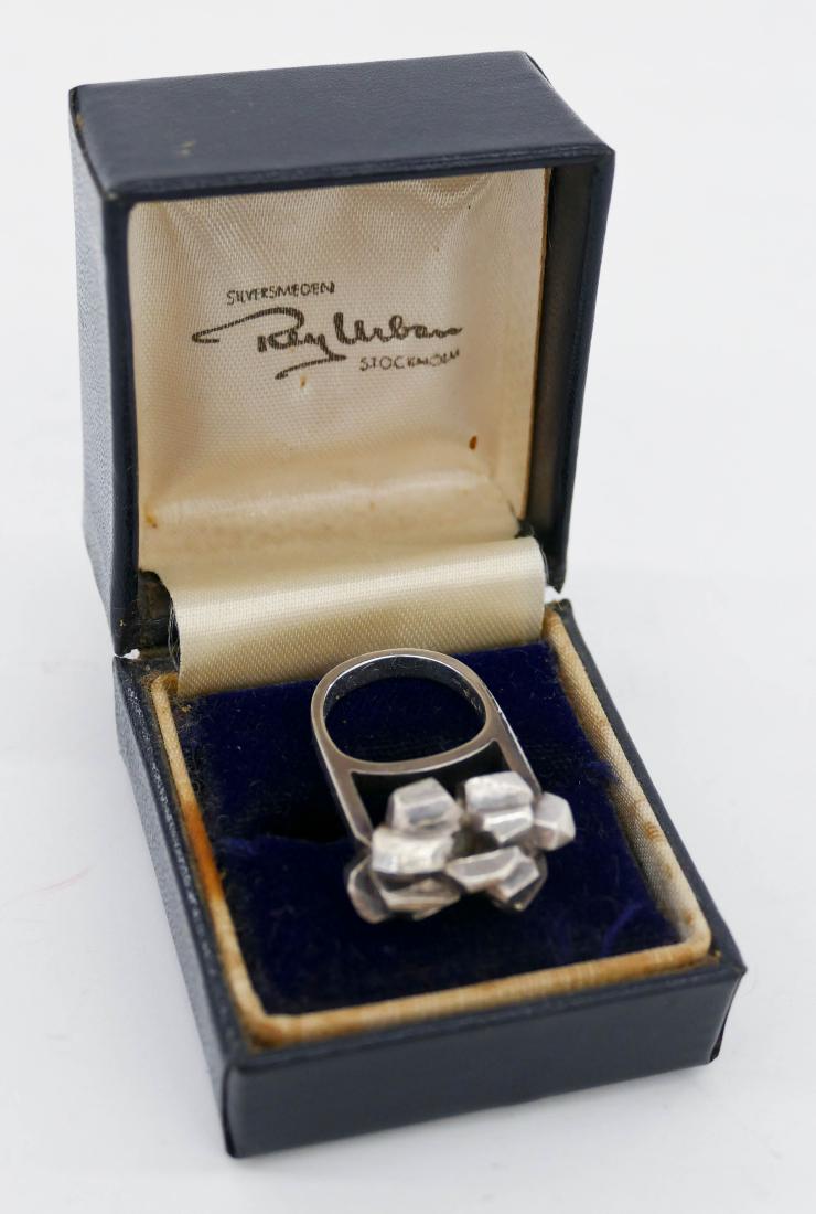 Rey Urban Swedish Modernist Silver Ring Size 3.25. (1 of 4)