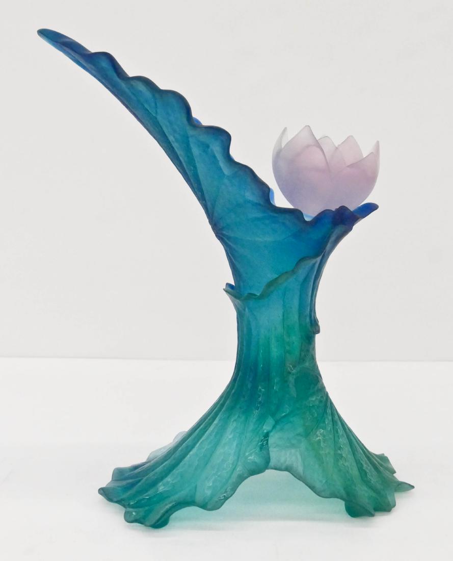 Impressive Daum ''Lotus'' Pate de Verre Art Glass Vase (1 of 6)