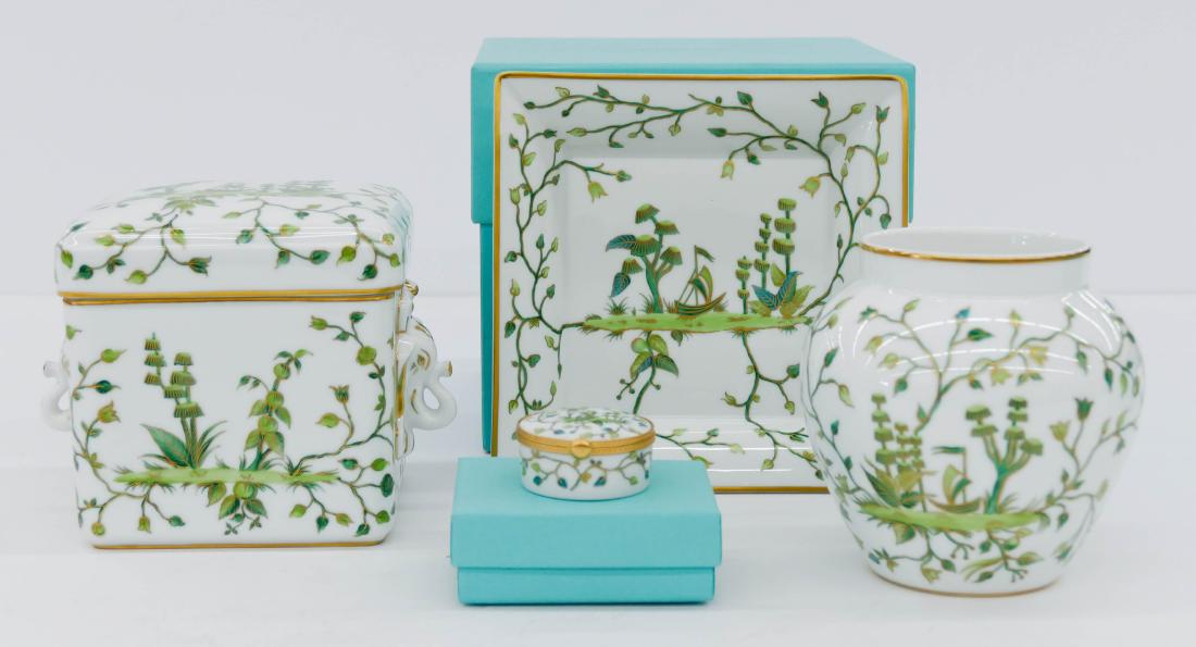 4pc Tiffany & Co. ''Siam Green'' Fine Porcelain. (1 of 3)