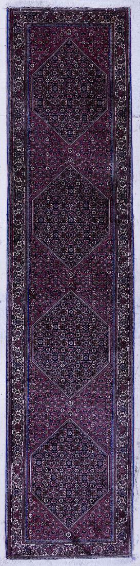 Fine Persian Bidjar Oriental Runner Rug 2'10''x12'. A (1 of 3)