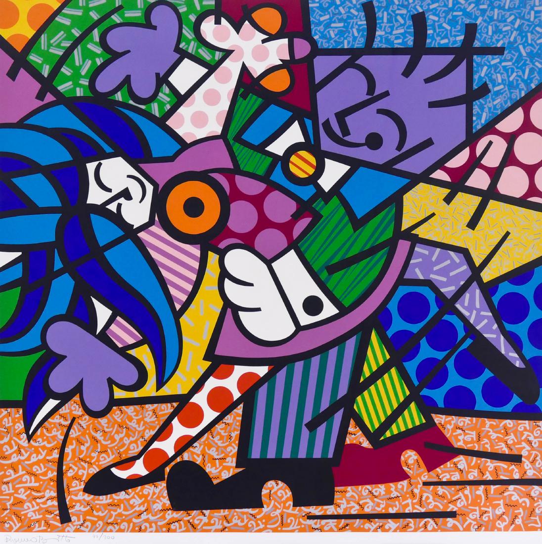 Romero Britto ''Dancers'' 1993 Color Silkscreen (1 of 3)