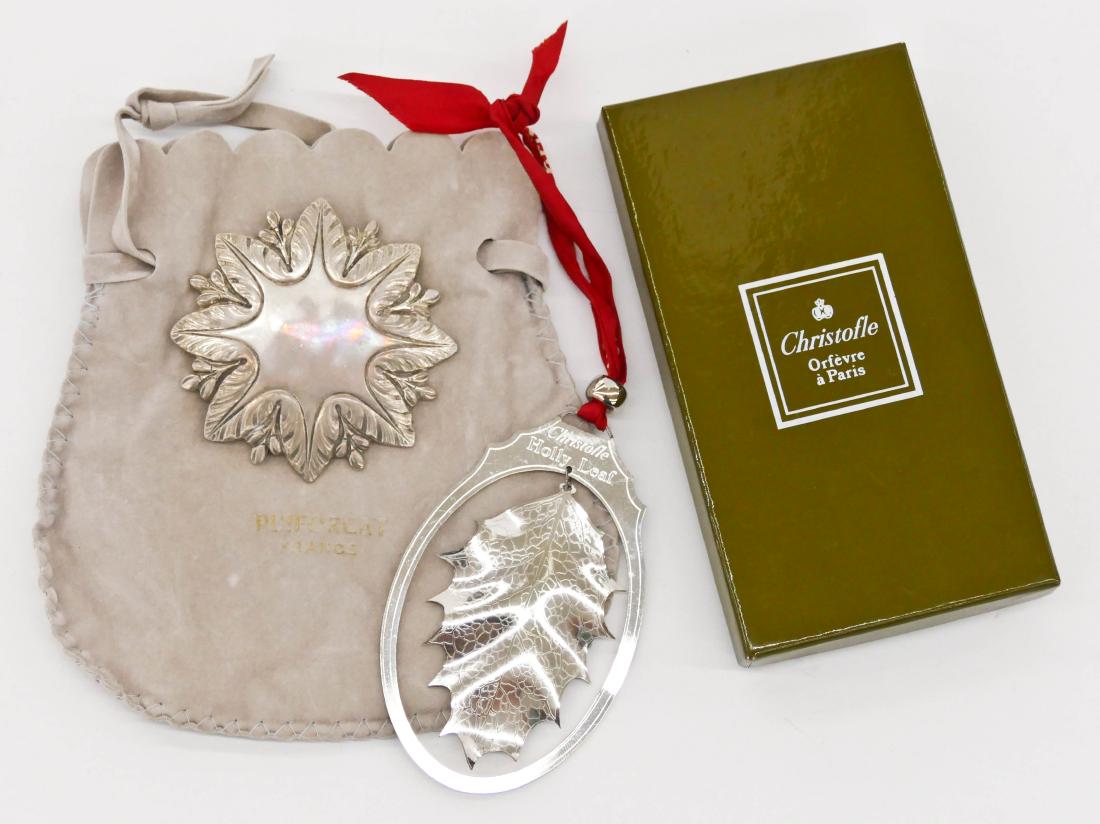 2pc Puiforcat & Christofle Christmas Ornaments. (1 of 1)