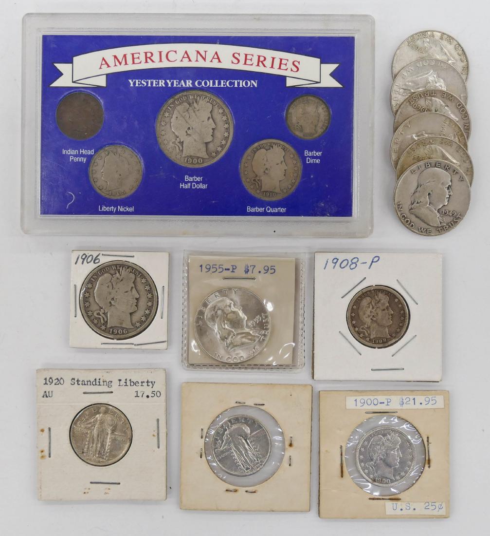 13pc Assorted US Silver Coins. Includes a cased (1 of 2)