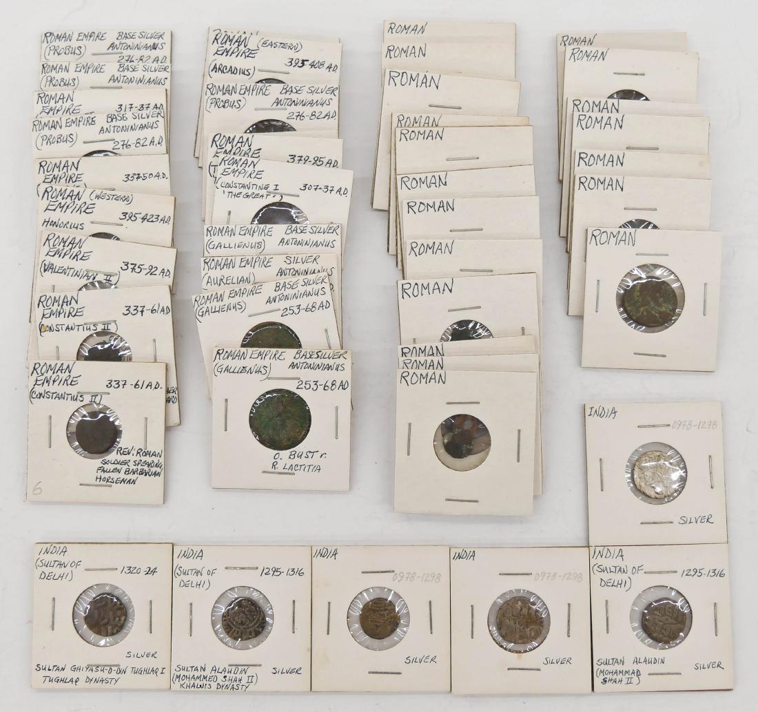 45pc Ancient Roman Empire & India Coins. Includes (39) (1 of 6)