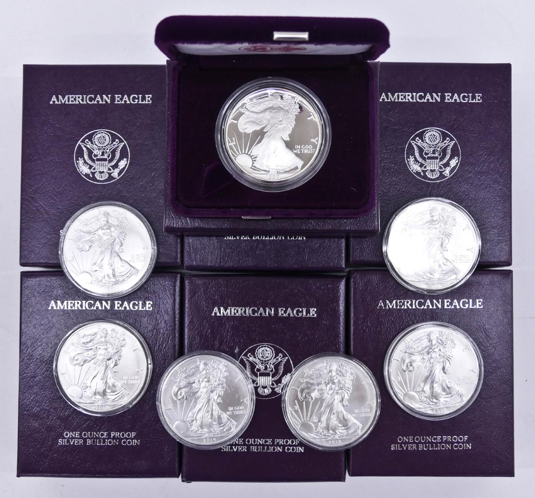 13pc US American Silver Eagles .999 Proof & (1 of 1)