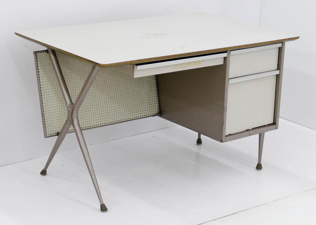 Raymond Loewy For Brunswick Metal Desk 29 X48 X30 Jun 21