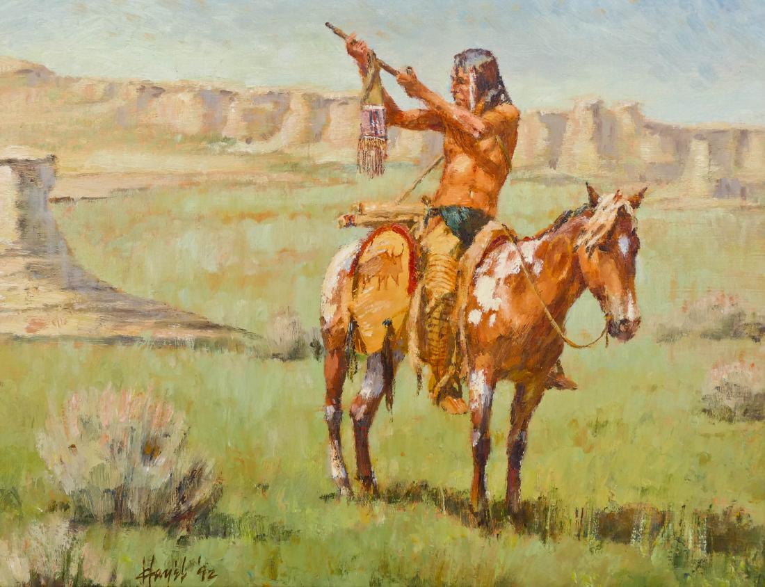 Frank Hagel (b.1933 Montana) ''Homage to Sun'' 1992 Oil (1 of 3)