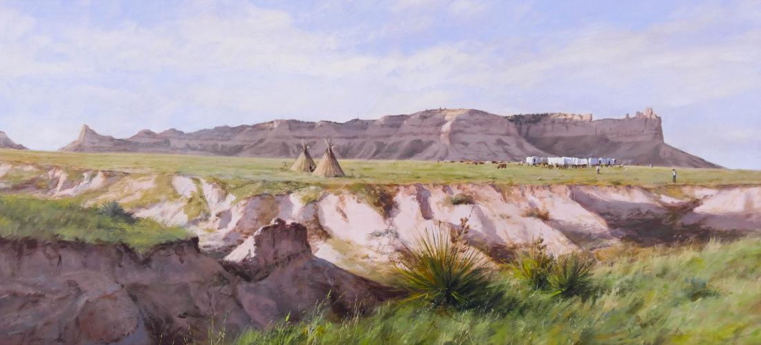 Don Gray (b.1948 Oregon) ''Camp at Scotts Bluff'' 1987 (1 of 3)