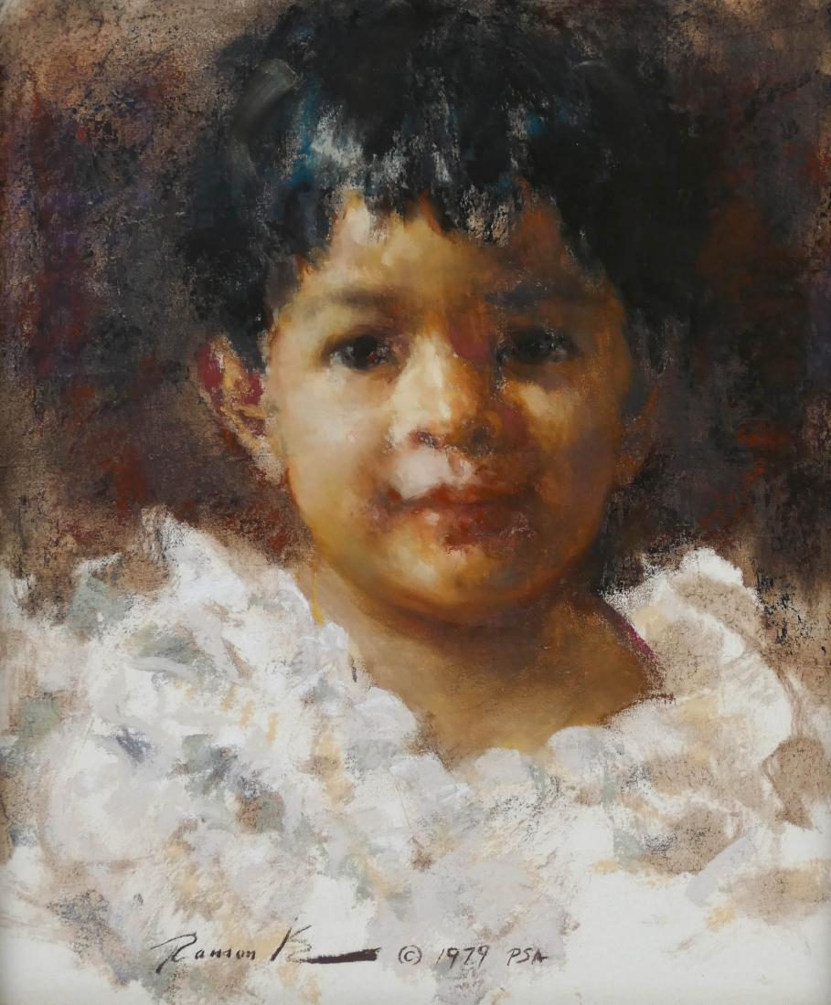 Ramon Kelly (b.1939 Wyoming) ''Cheli'' 1979 Pastel on (1 of 2)