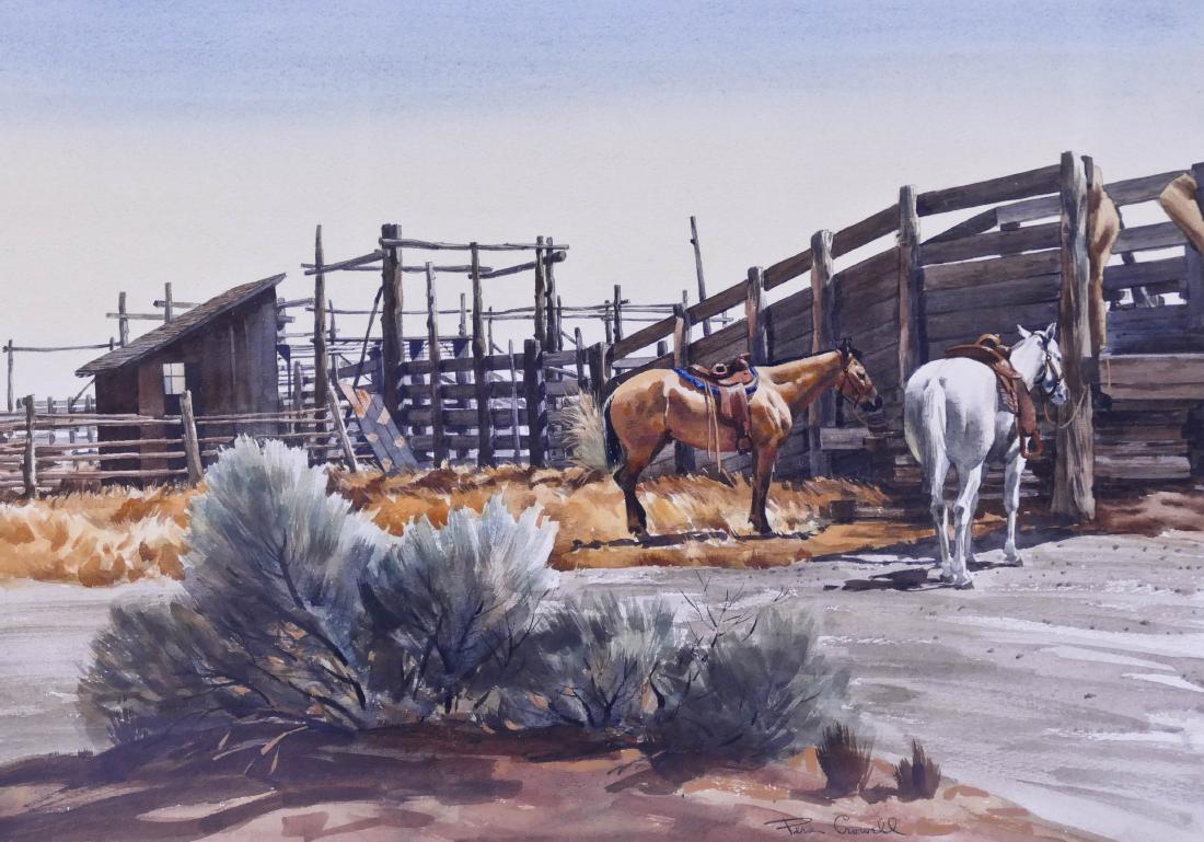 Pers Crowell (1910-1990 Washington) Horse Stable (1 of 2)