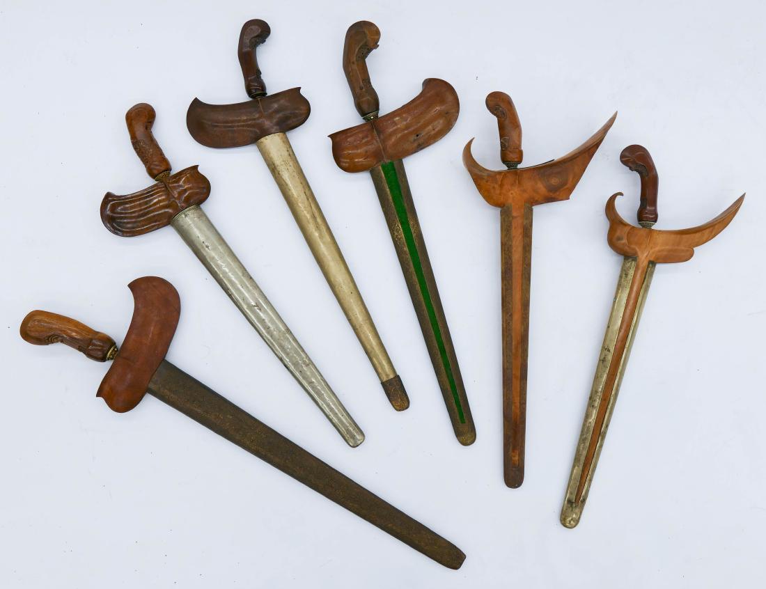 6pc Indonesian Kris Daggers with Metal Scabbards 18'' (1 of 4)