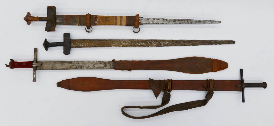 4pc Sudanese and African Kaskara Swords 36'' to 40'' (1 of 3)