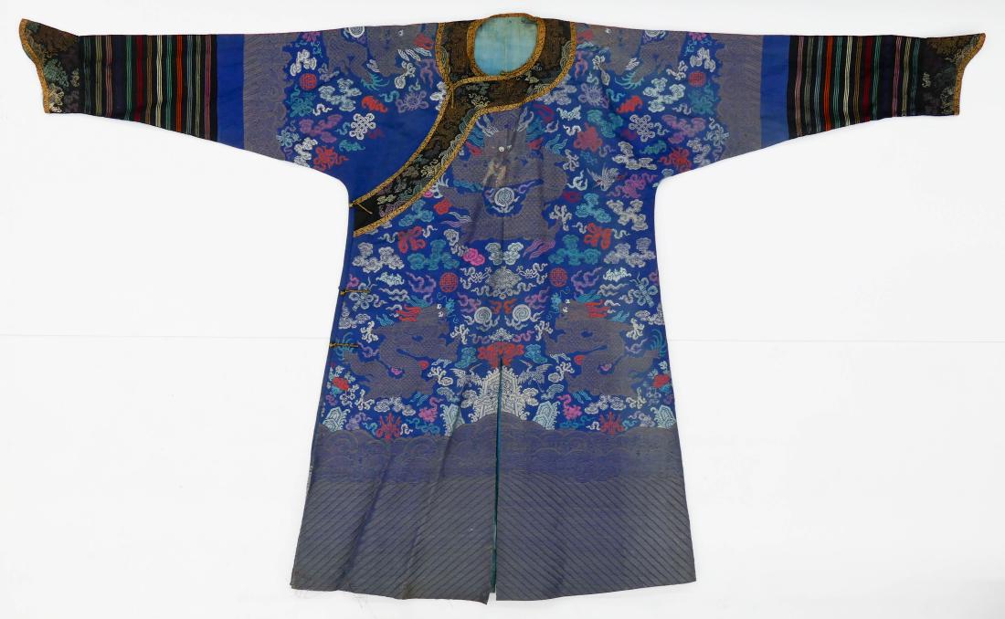 Chinese Imperial Dragon Robe Silk Brocade 53''x87''. (1 of 5)