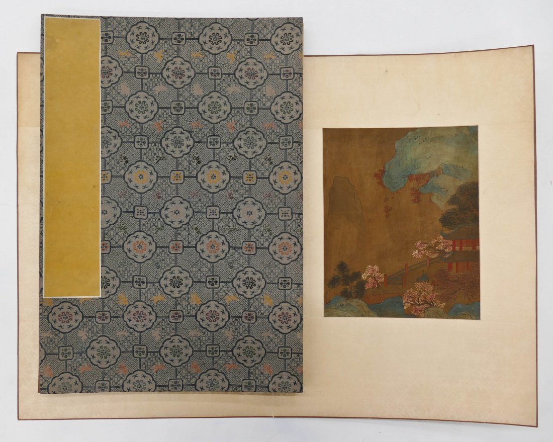 Old Chinese Album of Landscape Paintings 19"x13". Inclu (1 of 4)