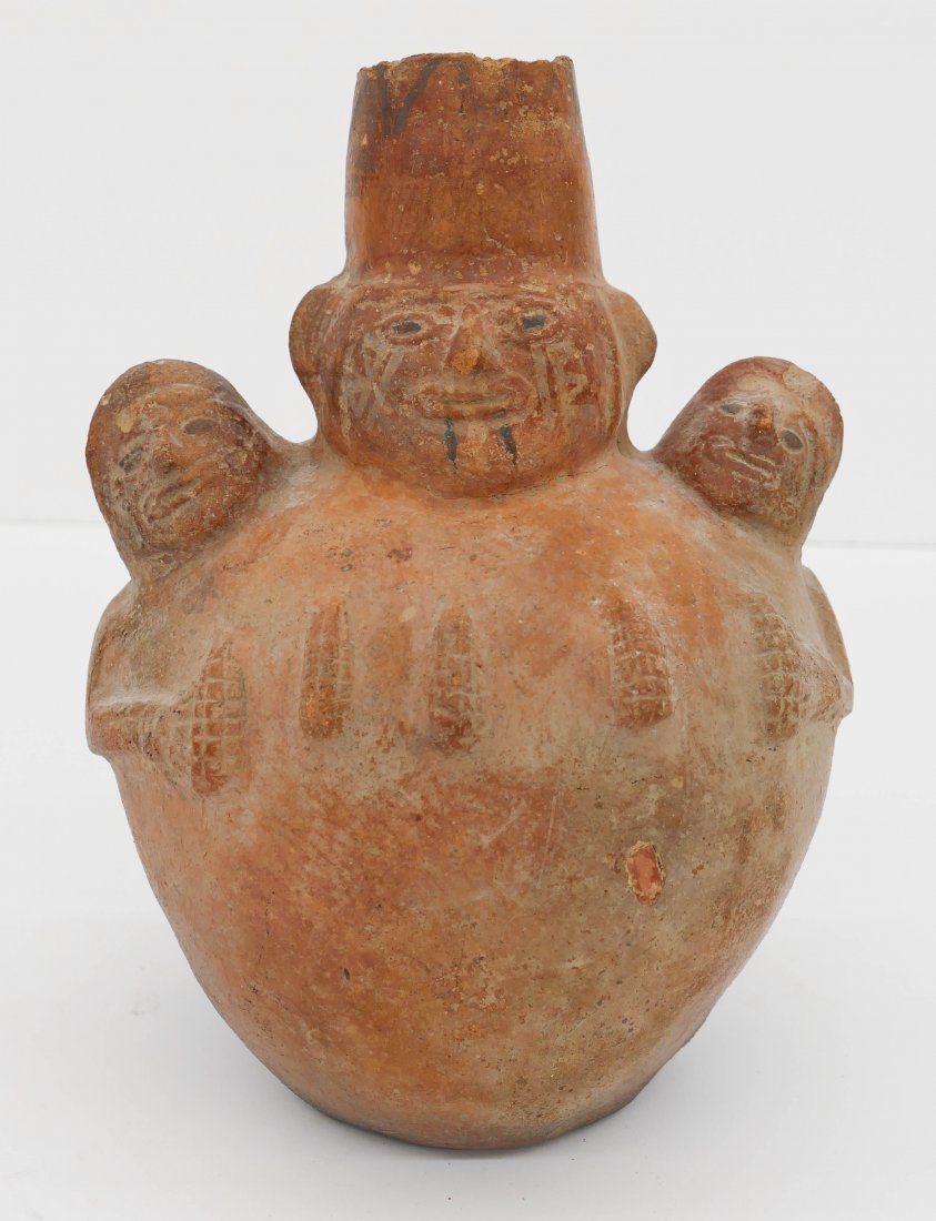 Pre Columbian Chimu Corn Goddess Vessel 12"x9". Unusual (1 of 3)