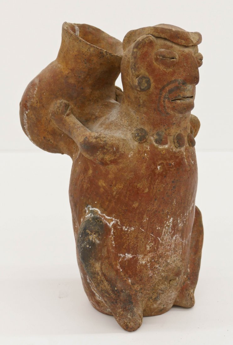Pre Columbian Colima Cargador Vessel 9.5"x7". A terraco (1 of 4)
