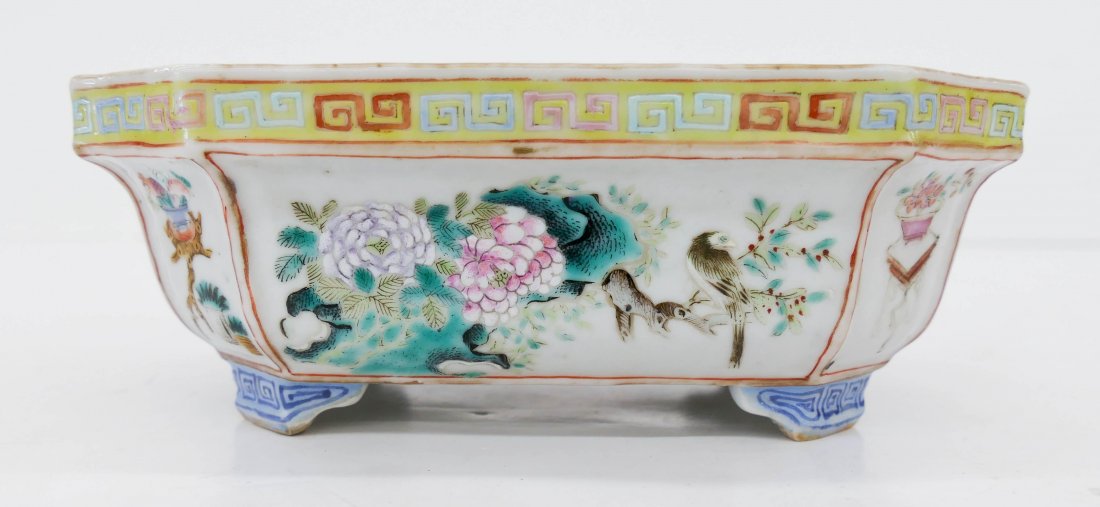 Chinese Tongzhi Porcelain Bulb Planter 2.75"x7"x4.5". P (1 of 4)