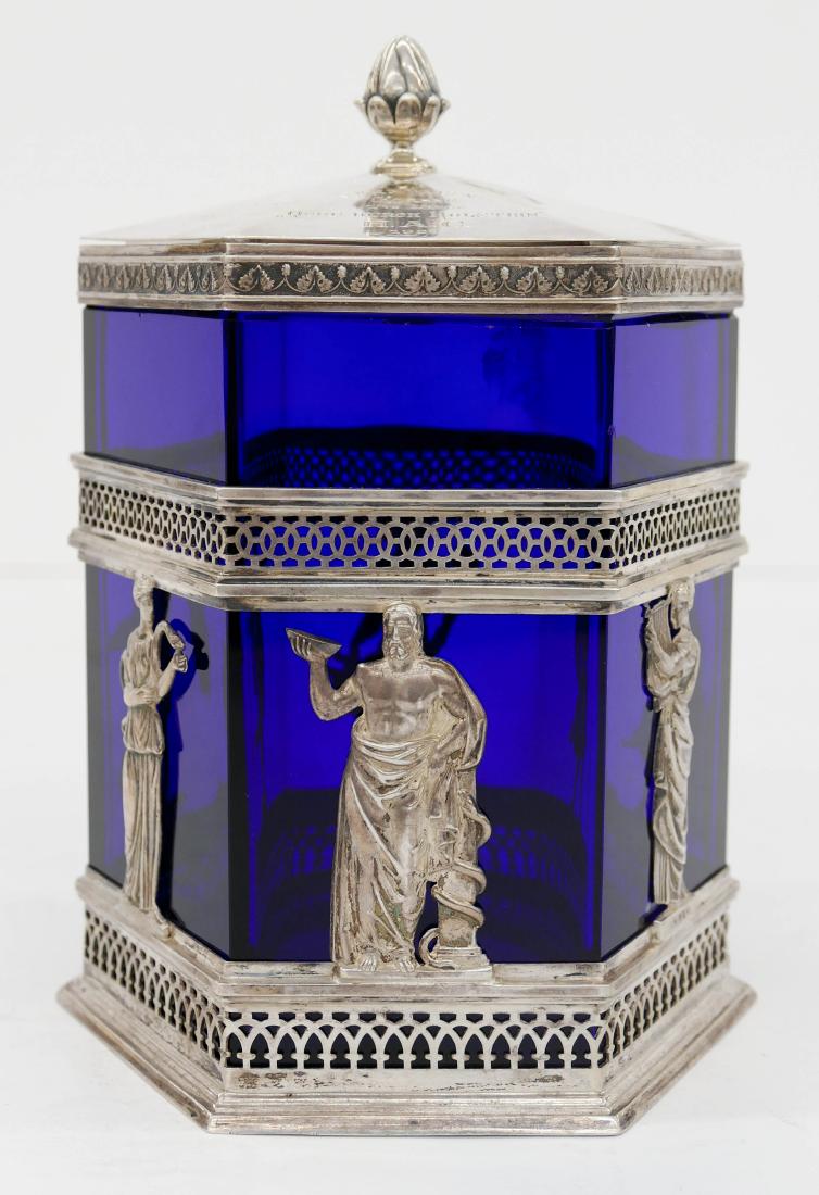 German Silver Neoclassical Auto Racing Trophy Box (1 of 3)