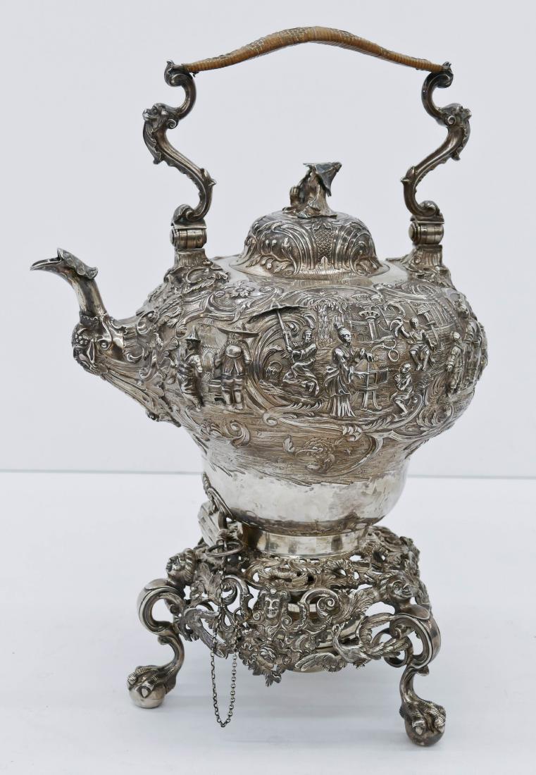 Impressive Edward Farrell Regency English Silver Kettle (1 of 10)