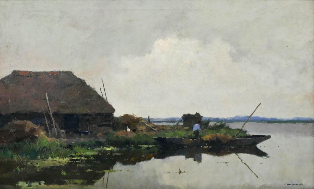 Cornelis Vreedenburgh (1880-1946 Dutch) ''Thatched (1 of 3)