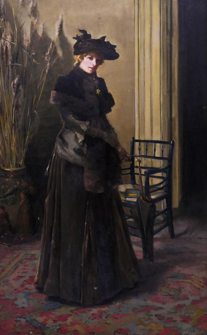 Frank E. Cox (1870-1894 British) ''A Portrait'' 1888 (1 of 3)