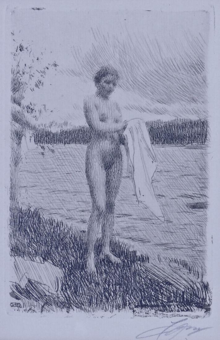 Anders Zorn (1860-1920 Swedish) ''Dal River'' 1919 (1 of 3)