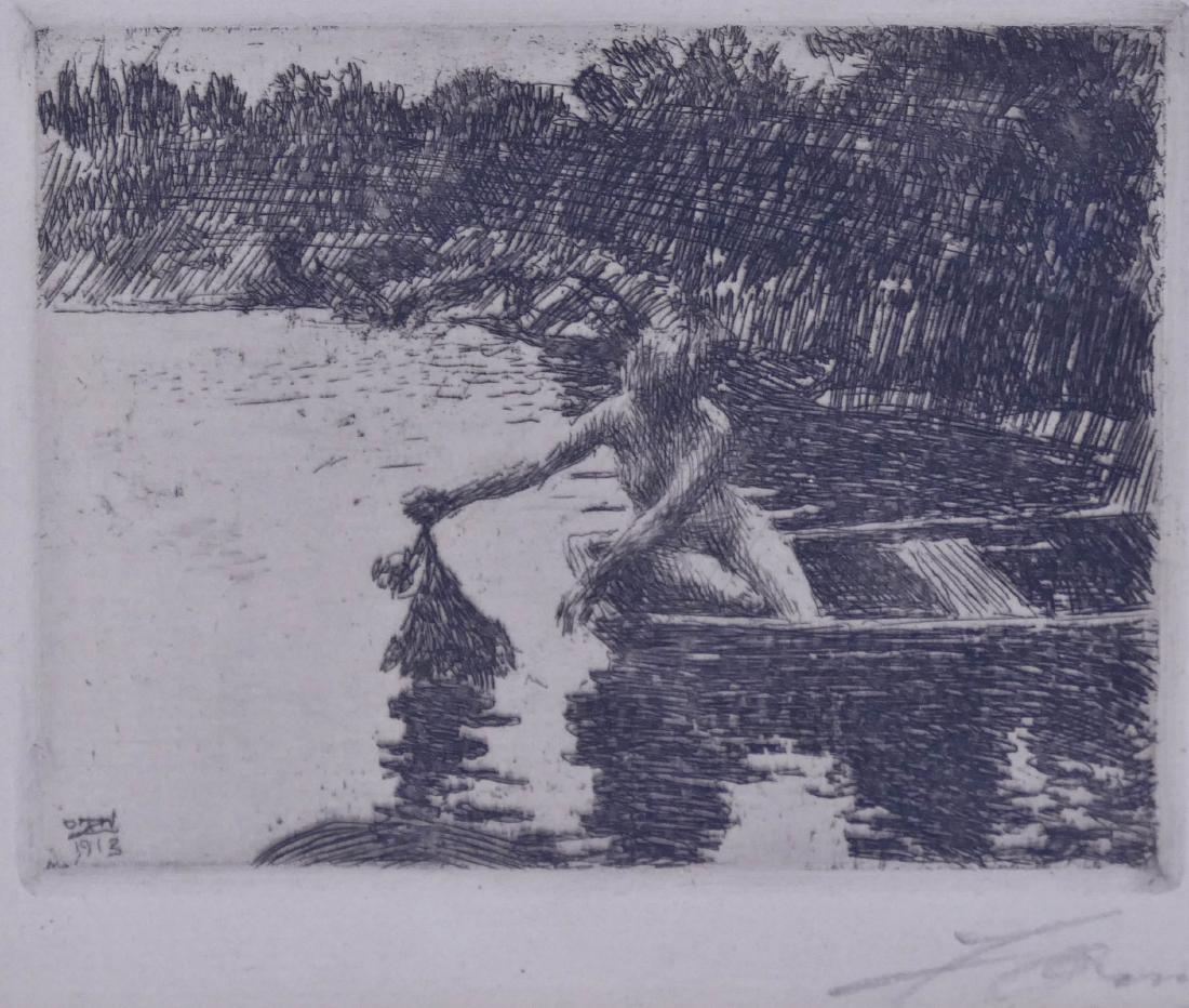 Anders Zorn (1860-1920 Swedish) ''Eka'' 1913 Etching (1 of 3)