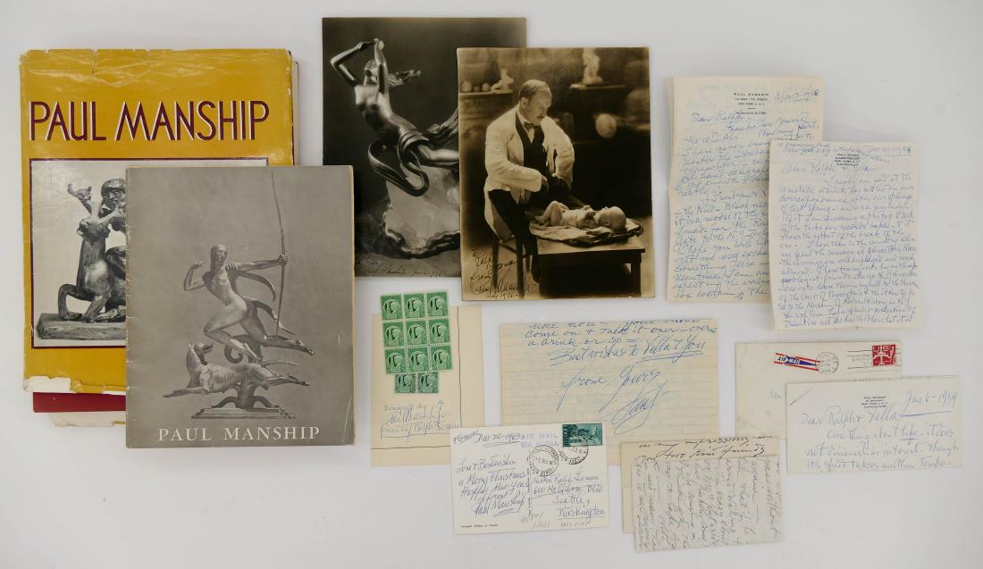 Collection of Paul Manship Signed Letters & Ephemera. (1 of 2)