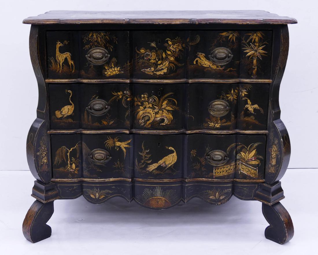 Antique English Chinoiserie Chest of Drawers (1 of 4)