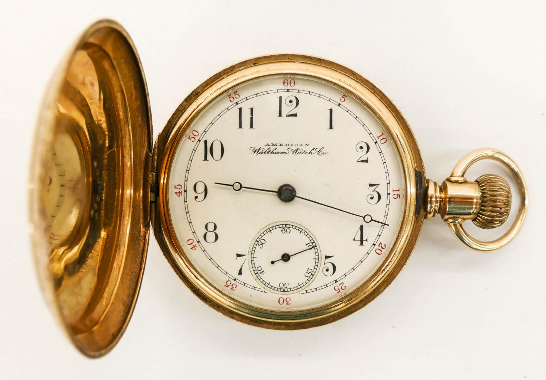 14k Waltham Royal Model 1888 Gold Pocket Watch Size (1 of 3)