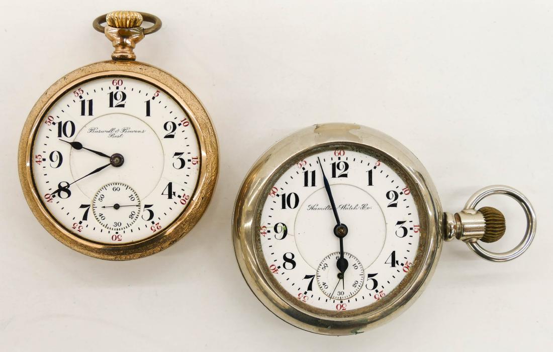 2pc Hamilton 940 & 941 Railway Pocket Watches Size 18s. (1 of 3)