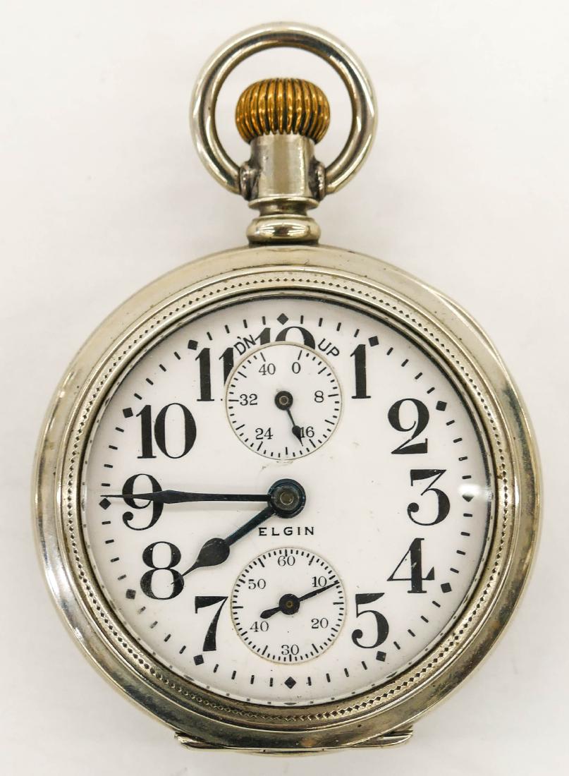Elgin Father Time 390 Pocket Watch Size 18s. Manual 21 (1 of 3)